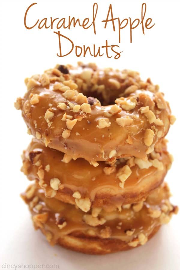 Caramel Apple Donuts - Easy and delish donut idea for fall. Great for breakfast or dessert.