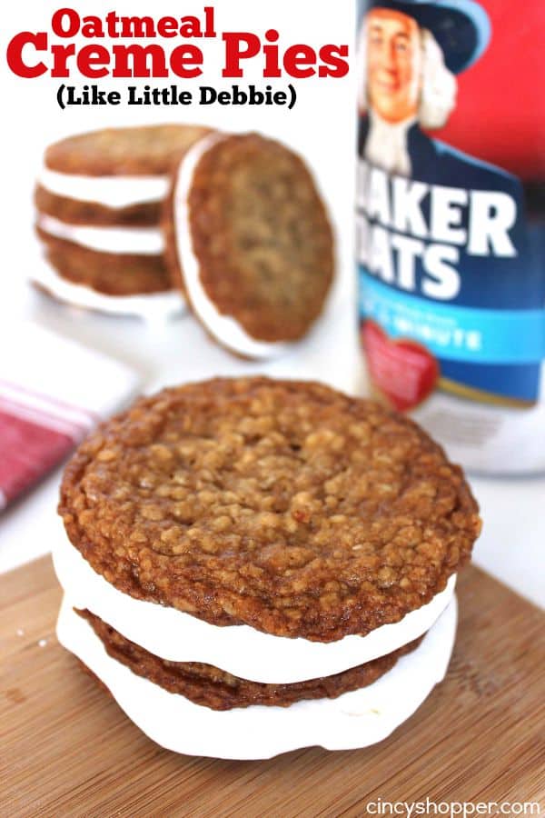 Oatmeal Creme Pies (Like Little Debbie) - Super easy to make at home. So much better than store bought.