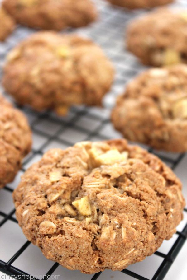 Apple Cinnamon Oatmeal Cookies- make for the perfect fall dessert or even an on the go breakfast.