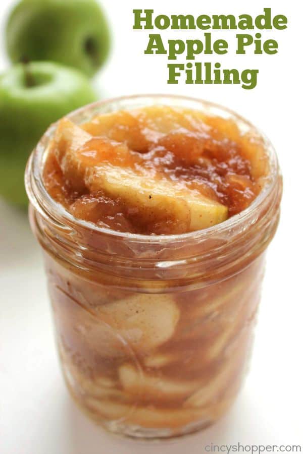 Homemade Apple Pie Filling - Great for pies, crisps, cookies and more! So much better than store bought.