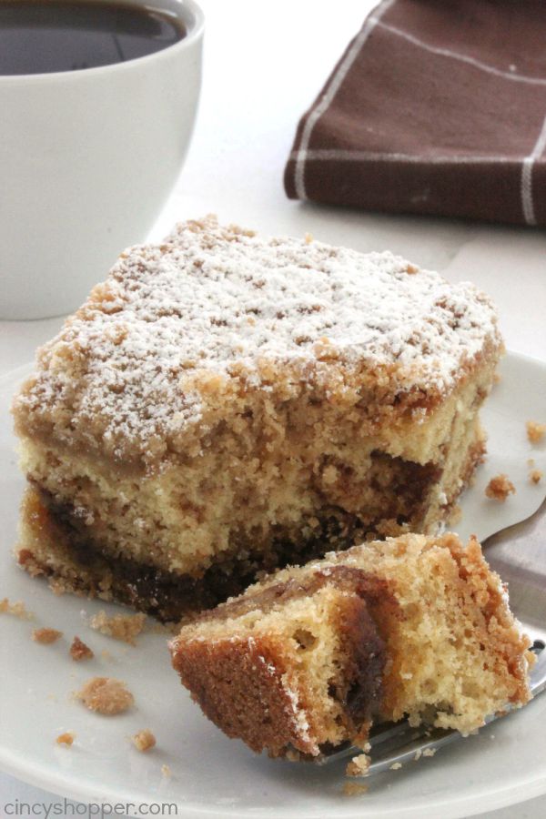 Homemade Coffee Cake -lots and lots of butter, this cake delivers. Perfect for you to enjoy with coffee or just to snack on.