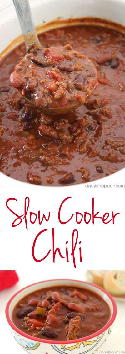 Slow Cooker Chili - perfect Crock-Pot meal idea for fall. You will find a bit of a kick in this chili so it is great for those families that like a bit of heat.