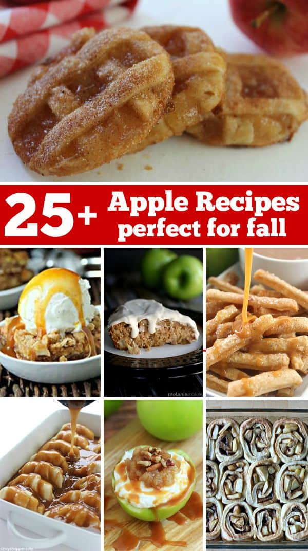 25+ Delicious Apple Recipes that are perfect for fall! Cakes, pies, cookies, dumplings and more!