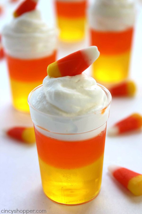 Candy Corn Jello - Super fun and easy Jell-O dessert for fall and Halloween treat.