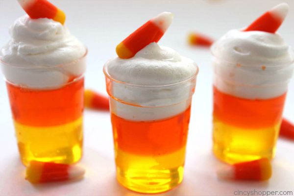Candy Corn Jello - Super fun and easy Jell-O dessert for fall and Halloween treat.