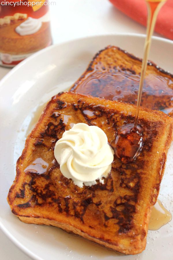 Pumpkin French Toast - Makes for a flavorful fall breakfast. One of my families favorites!