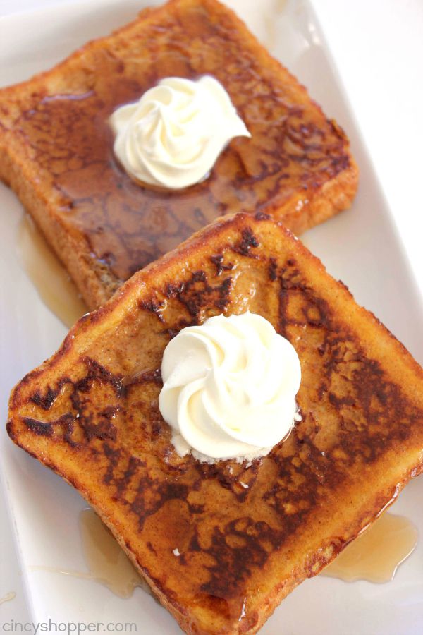 Pumpkin French Toast - Makes for a flavorful fall breakfast. One of my families favorites!