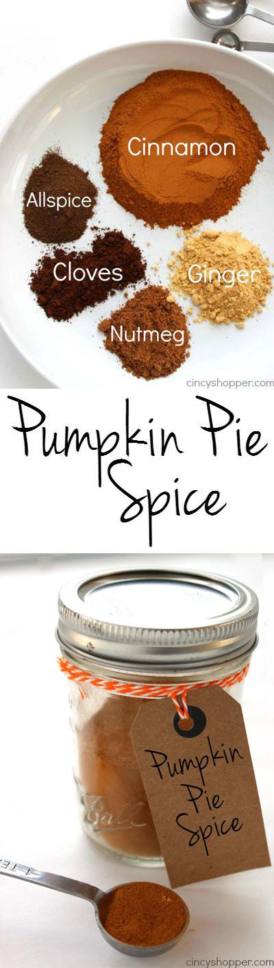 Homemade Pumpkin Pie Spice - Make this simple spice right at home with spices already found in your spice cabinet. Great for cupcakes, cookies, pies and more.