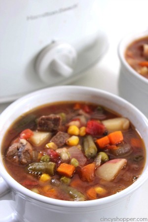 Slow Cooker Vegetable Beef Soup - CincyShopper