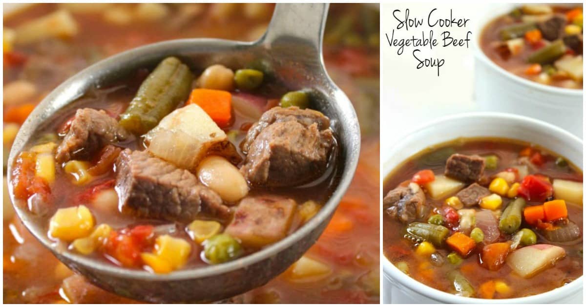 Slow Cooker Vegetable Beef Soup