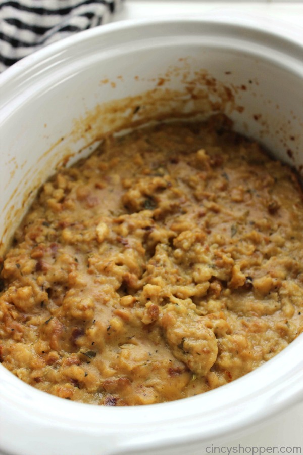 Easy Slow Cooker Chicken and Stuffing - Just a couple chicken breasts and some Stove Top stuffing in the Crock-Pot and we have a comfort meal that is so super easy.