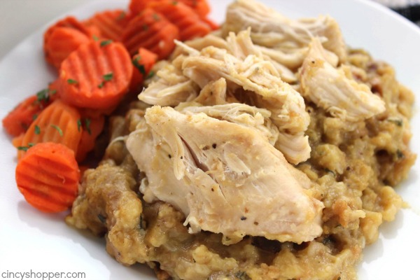 This Crockpot Chicken and Stuffing is so easy and delicious! #crockpotmeals  To enter to win the crockpot and cookbook you must: - Follow…