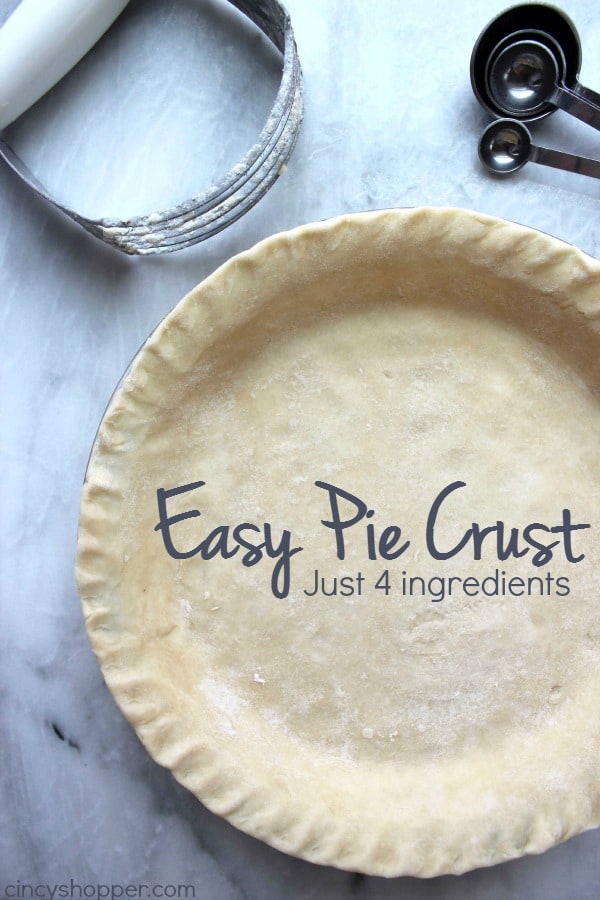 Easy Pie Crust - step by step homemade pie crust. Just four simple ingredients and a few minutes of time.