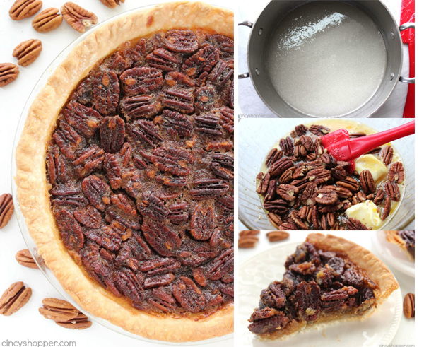 Homemade Pecan Pie - a great addition to your Thanksgiving dinner this year. Super simple and the pie turns out AMAZING!