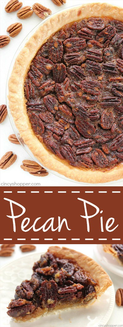 Homemade Pecan Pie - a great addition to your Thanksgiving dinner this year. Super simple and the pie turns out AMAZING!
