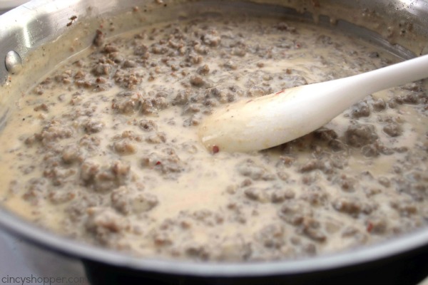 Biscuits and Gravy Casserole - quick, easy, and perfect for feeding a crowd. A southern dish that is comforting and very filling.