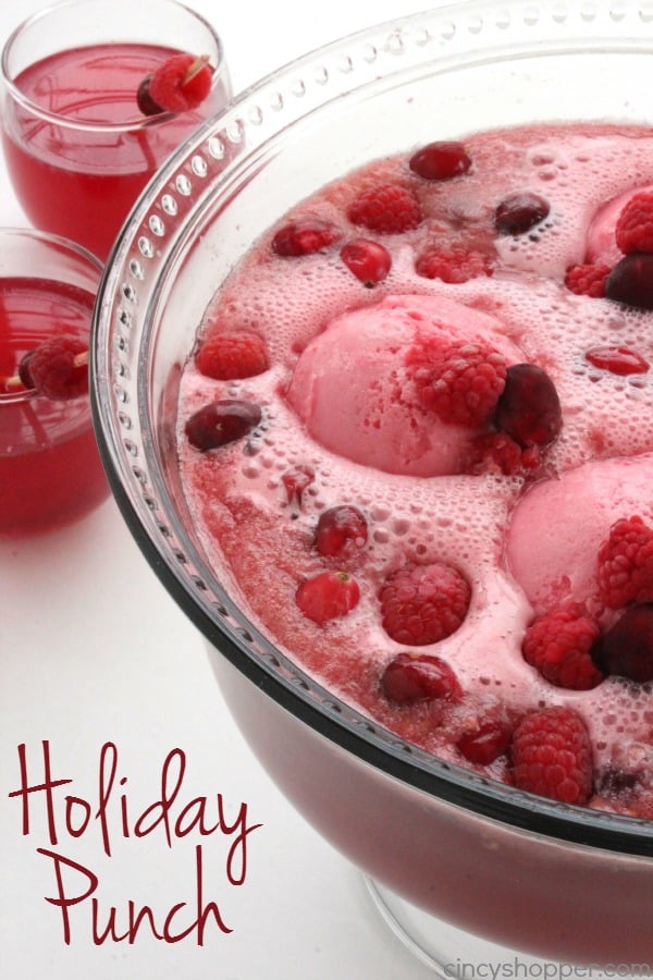 Raspberry Sherbet Party Punch, Sorbet Punch, Party Punch Recipe