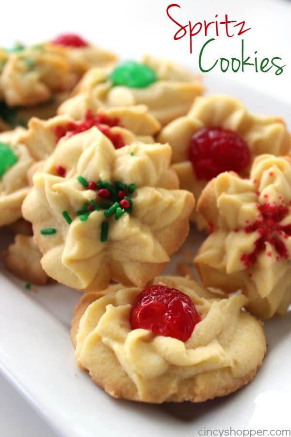 Traditional Spritz Cookies - a traditional Christmas cookie that is so easy with NO Cookie Press needed .Perfect for a cookie exchange.