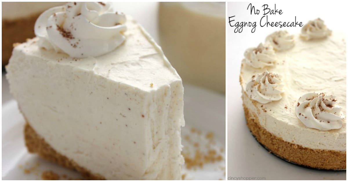 No Bake Eggnog Cheesecake