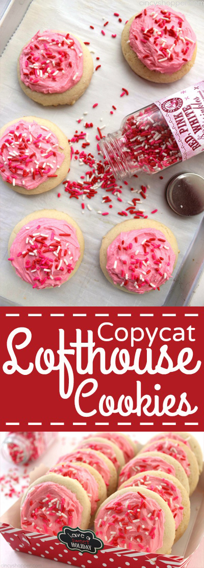 Copycat Lofthouse Cookies - simply soft cake like sugar cookie topped with buttercream frosting is sure to melt in your mouth. Save $'s and make homemade.