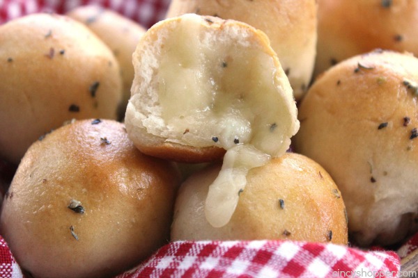Garlic Cheese Bombs -stuffed with gooey mozzarella cheese and then lathered with a garlic and herb butter. Perfect for family meals or even for an appetizer.
