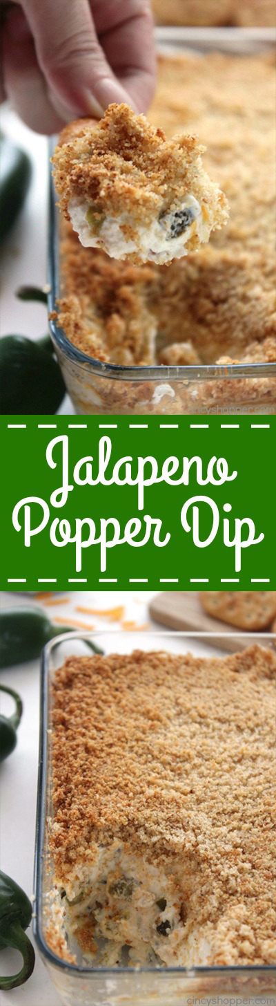 Jalapeno Popper Dip - A hot dip with all the flavors you find in those cream cheese filled jalapeño poppers that are so darn tasty