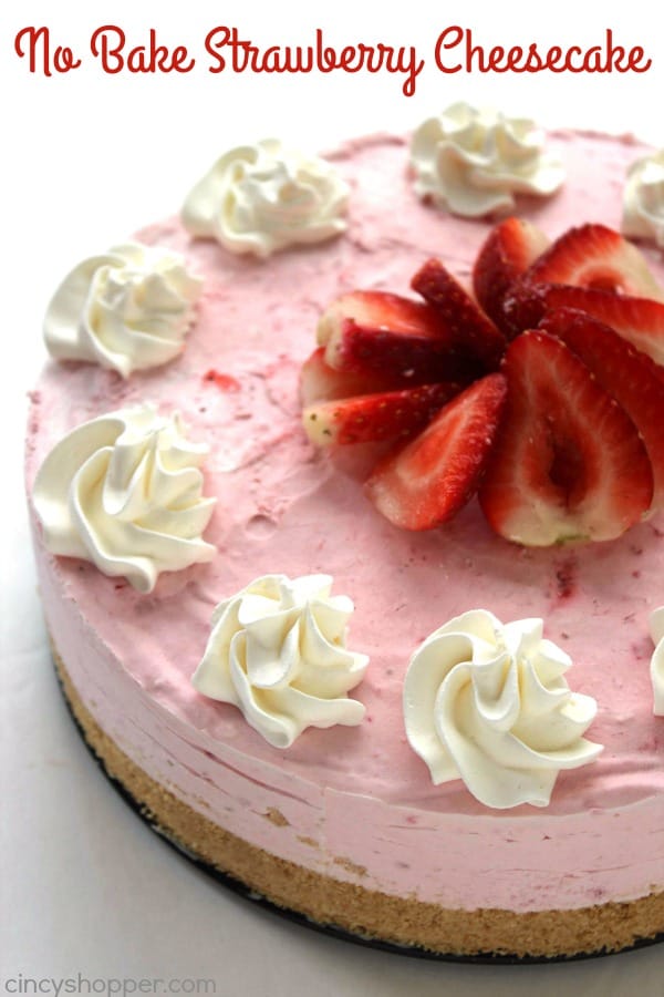No Bake Strawberry Cheesecake 1