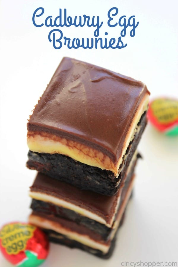 Cadbury Egg Brownies - You will find layers of the sweet filling that you find in those yummy gooey eggs. Perfect Easter dessert.