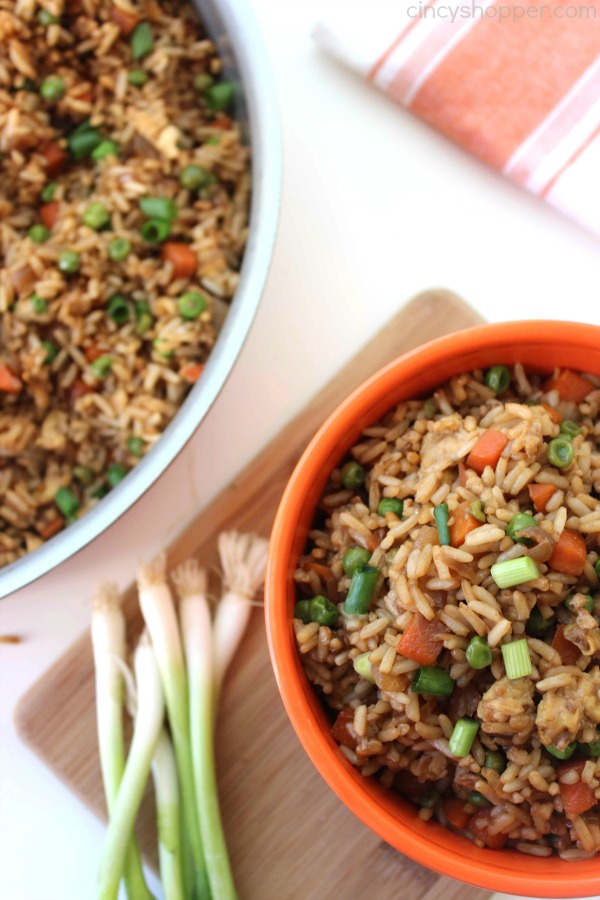 Easy Fried Rice - can be made in just a few minutes time. Enjoy it as is or add in some chicken, pork, or even shrimp. Great meal or side dish.