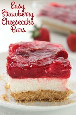 Easy Strawberry Cheesecake Bars - CincyShopper