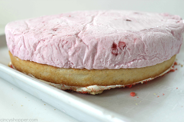 Strawberry Crunch Bar Ice Cream Cake - all the flavors of the famous ice cream bar right in a cake