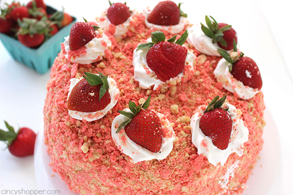 Strawberry Shortcake Crunch Ice Cream Cake Recipe - Restless Chipotle