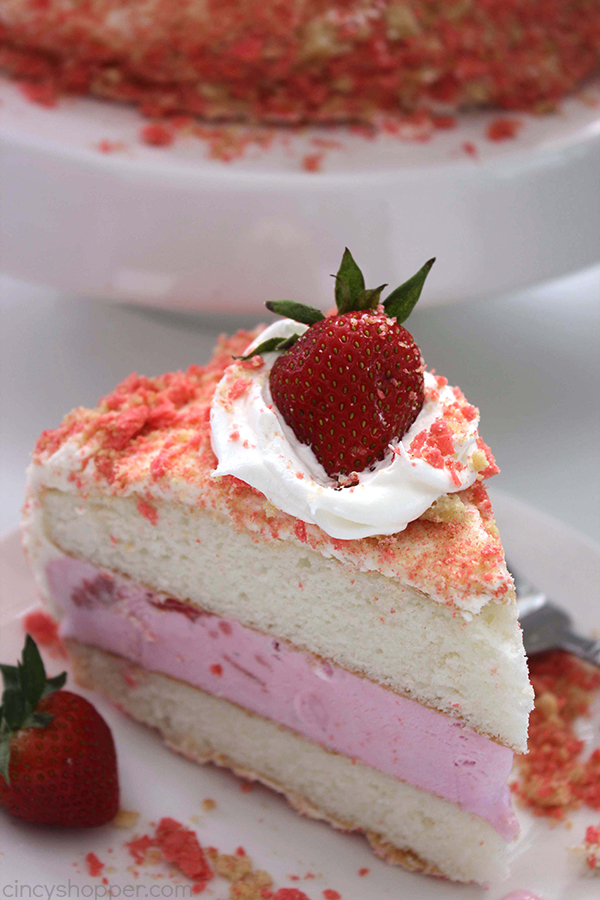 Strawberry Shortcake Crunch Ice Cream Cake Recipe - Restless Chipotle