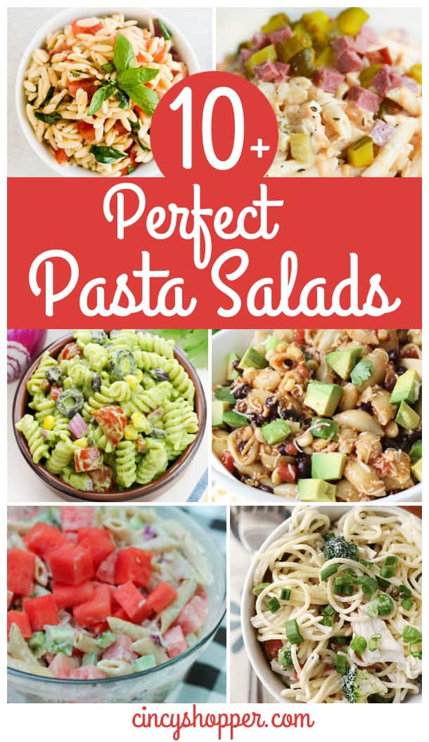 10+ Perfect Pasta Salads - Perfect for summer bbq's, picnics and potlucks.