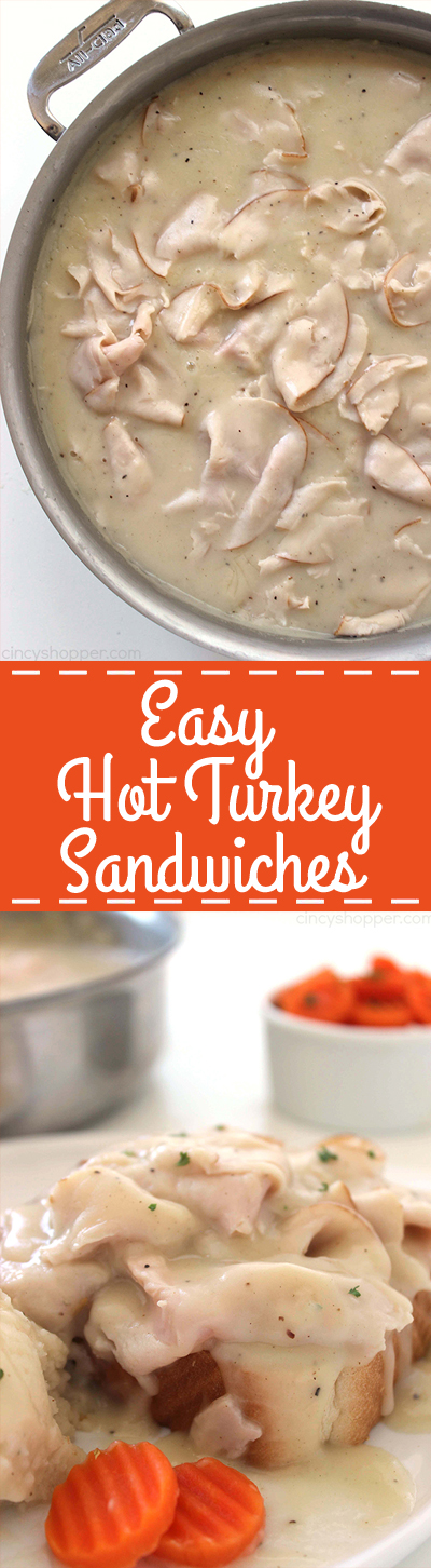 Easy Hot Turkey Sandwiches - We use store bought lunch meat to create a simple weeknight dinner that is sure to be a family favorite.