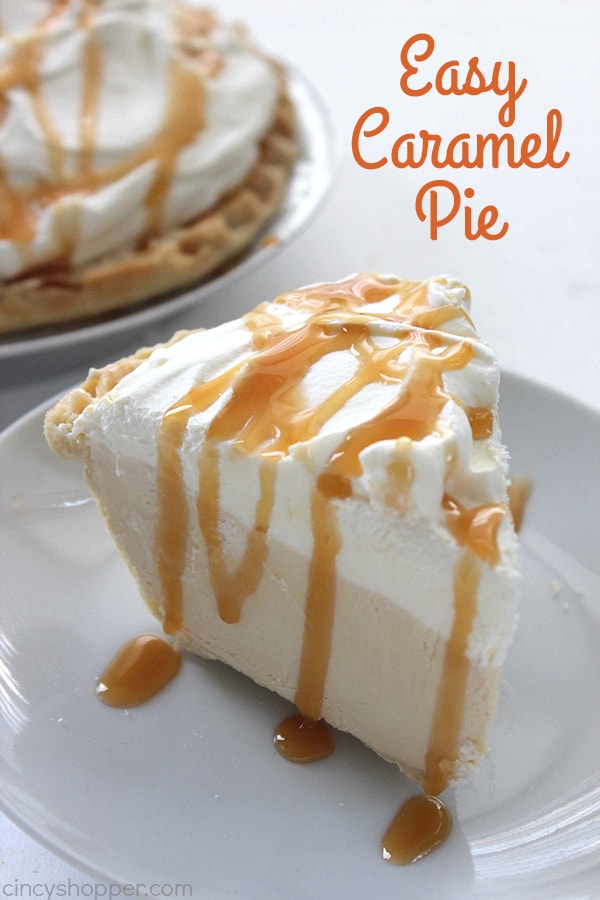 Easy Caramel Pie - Perfect for caramel lovers. Super Simple. Great holiday pie!