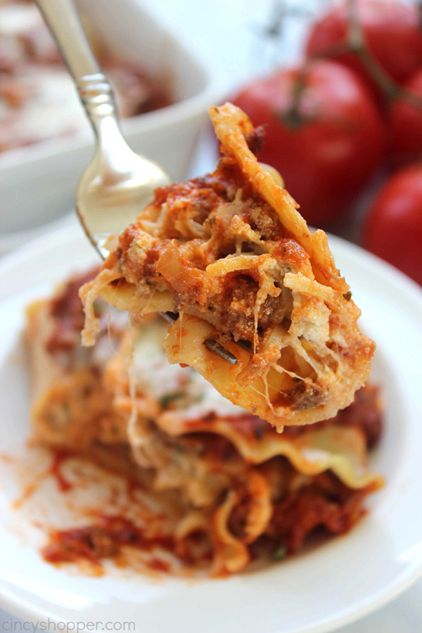 Lasagna Roll Ups - super delicious and easy to make! Great for feeding a large family or a great addition for your next potluck.