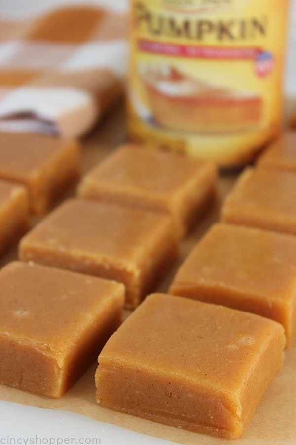 Pumpkin Fudge - super tasty sweet treat during the fall and holiday season. You will find it smooth and creamy with amazing pumpkin spice flavors.