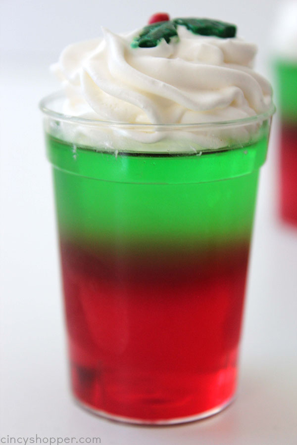 Christmas Jell-O Cups - so incredibly simple to make for your Christmas parties and get-togethers. Super inexpensive and great for feeding a crowd.