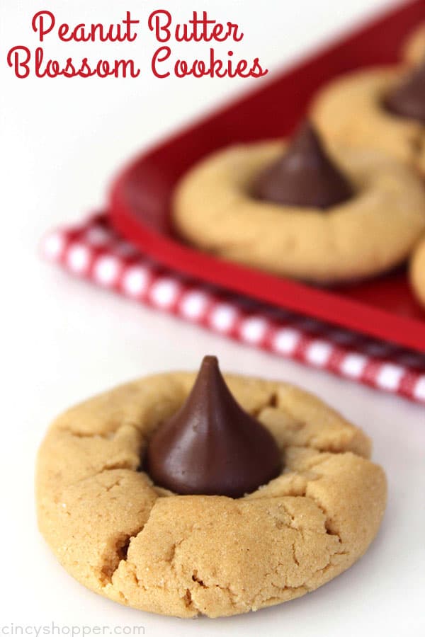 Some call them Peanut Butter Hershey Kissed Cookies but we call them Peanut Butter Blossom Cookies. Call them what you like, they are a perfect year round or Christmas cookie.