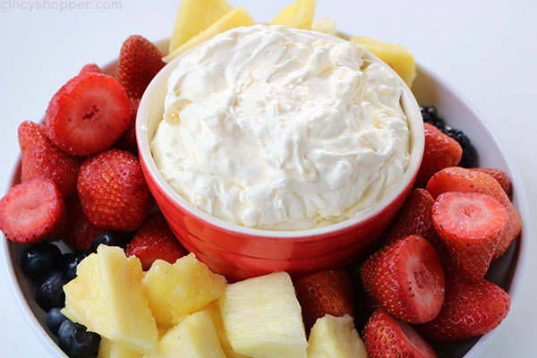 Pineapple Dip - Requires just 4 simple ingredients and can be made so quick. An easy dip that is great for dipping fruit, Nilla Wafers, and more! Super Flavor!