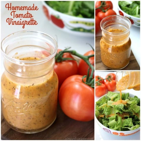 Homemade Tomato Vinaigrette - will make for a perfect dressing for all of your summer salads. Amazing fresh tomato flavor