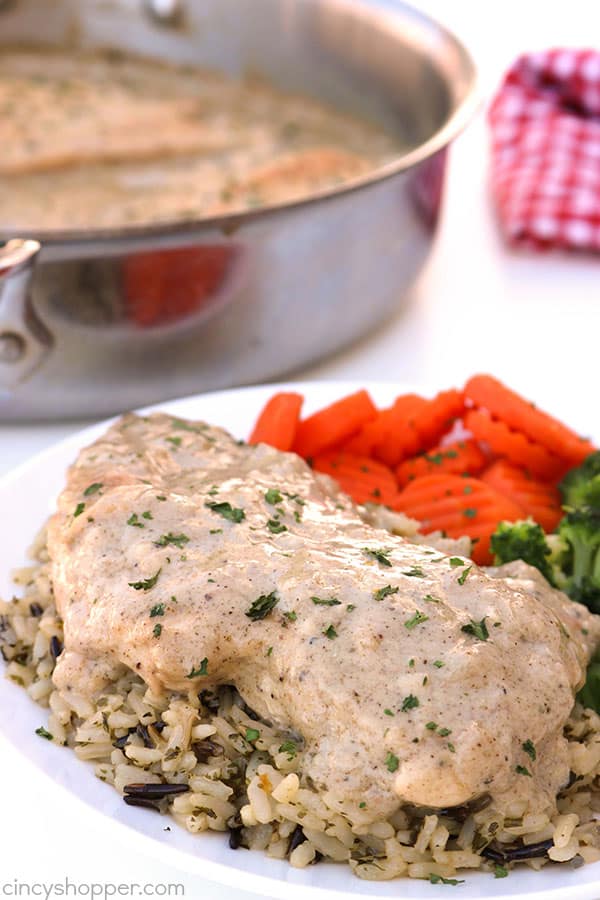 Creamy Chicken Breast - a perfect dinner for your family.  The creamy sauce is made with simple ingredients and takes no time at all.