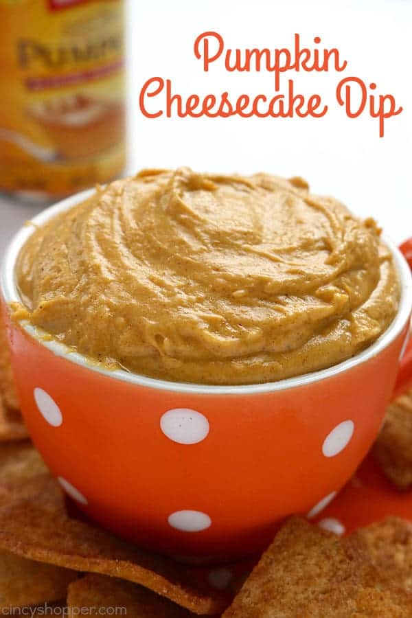 This super tasty Pumpkin Cheesecake Dip is going to be your new favorite fall appetizer. It’s perfect for an after school snack too. Great use for your leftover canned pumpkin