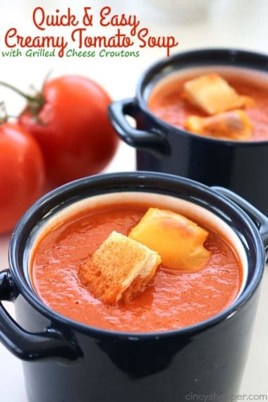 Quick & Easy Creamy Tomato Soup - CincyShopper