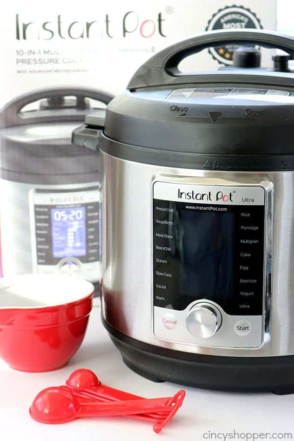 What is an Instant Pot?  The Instant Pot is a SUPER handy small kitchen appliance. It is a pressure cooker, a steamer, a slow cooker, rice cooker, warming pot, yogurt maker, and so much more! 
