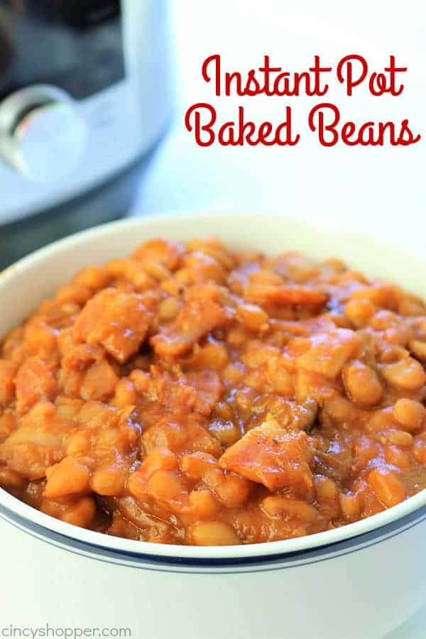 Instant Pot No Soak Baked Beans - Since this is a no soak recipe, you can have them ready in no time at all. Great for summer BBQ's, picnics, and potlucks. #InstantPot #BakedBeans