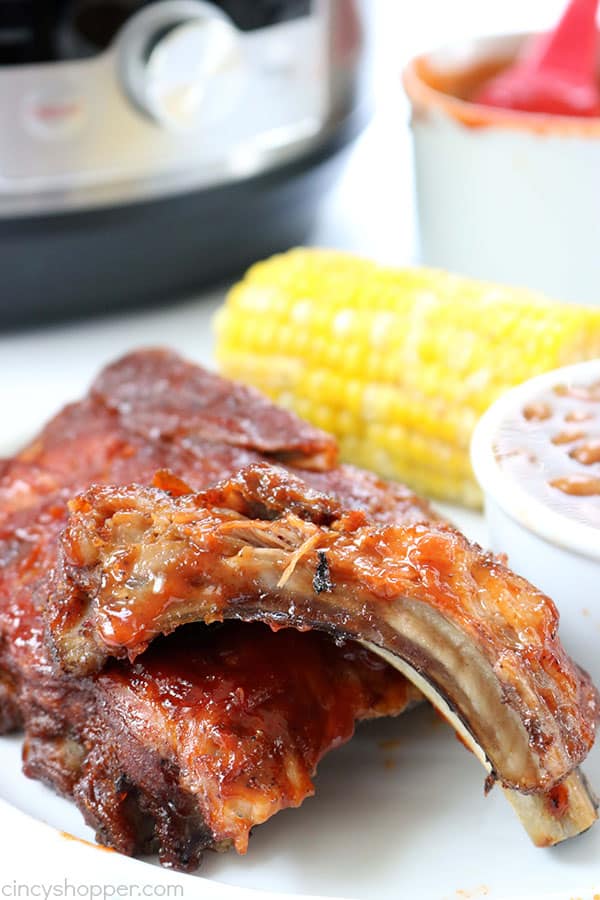 Instant Pot Ribs- so quick and easy to make. You can serve fall off the bone ribs in no time at all. #InstantPot