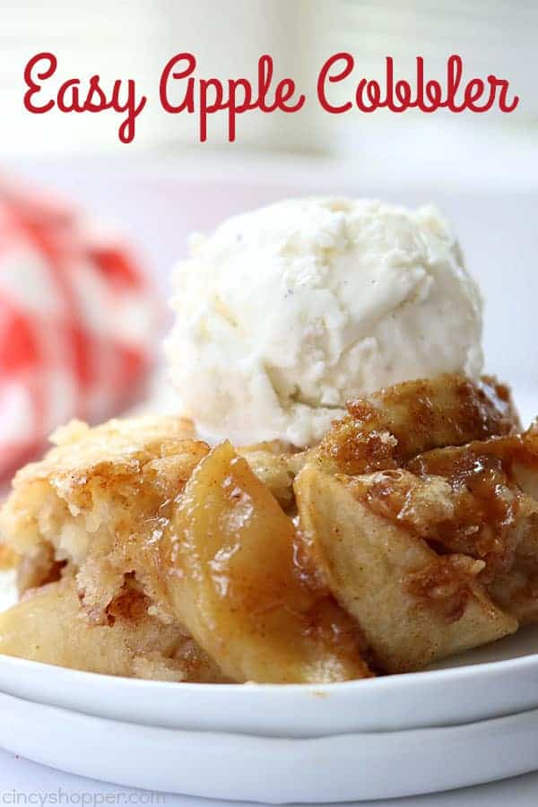 This homemade Apple Cobbler is going to become one of your favorite fall desserts. Just a few ingredients to make this warm and comforting dessert.