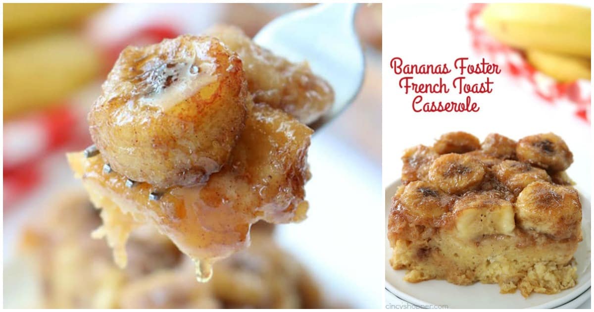 Bananas Foster French Toast Casserole